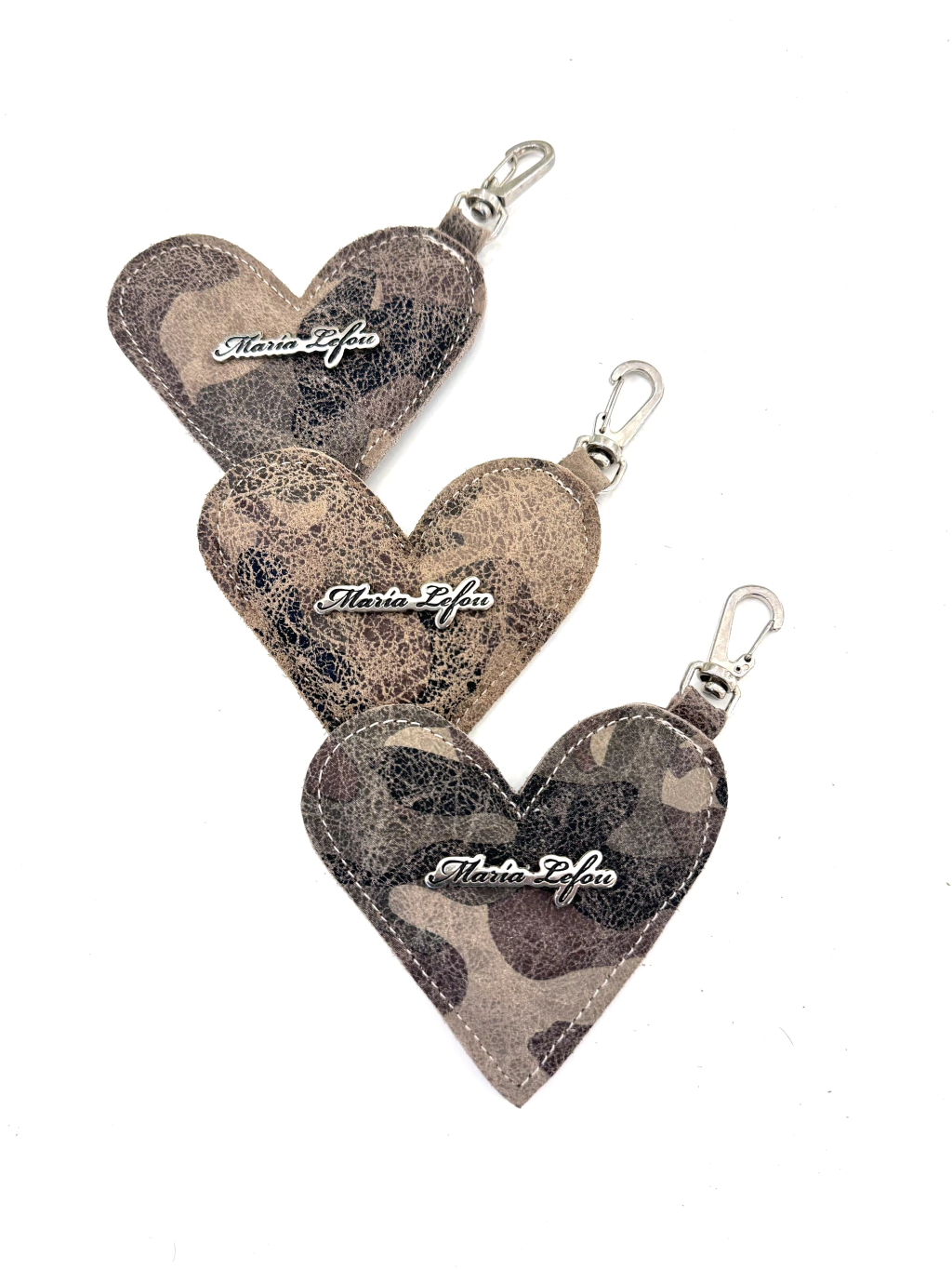 Llavero corazón camuflado