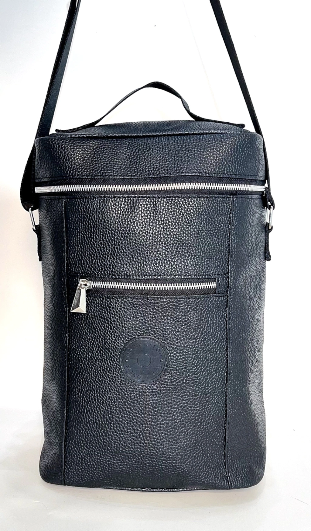 bolso Matero maria lefou con logo y correa negra