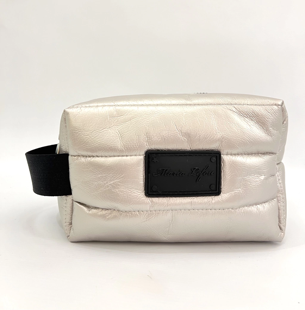 Maxi neceser puffer plata