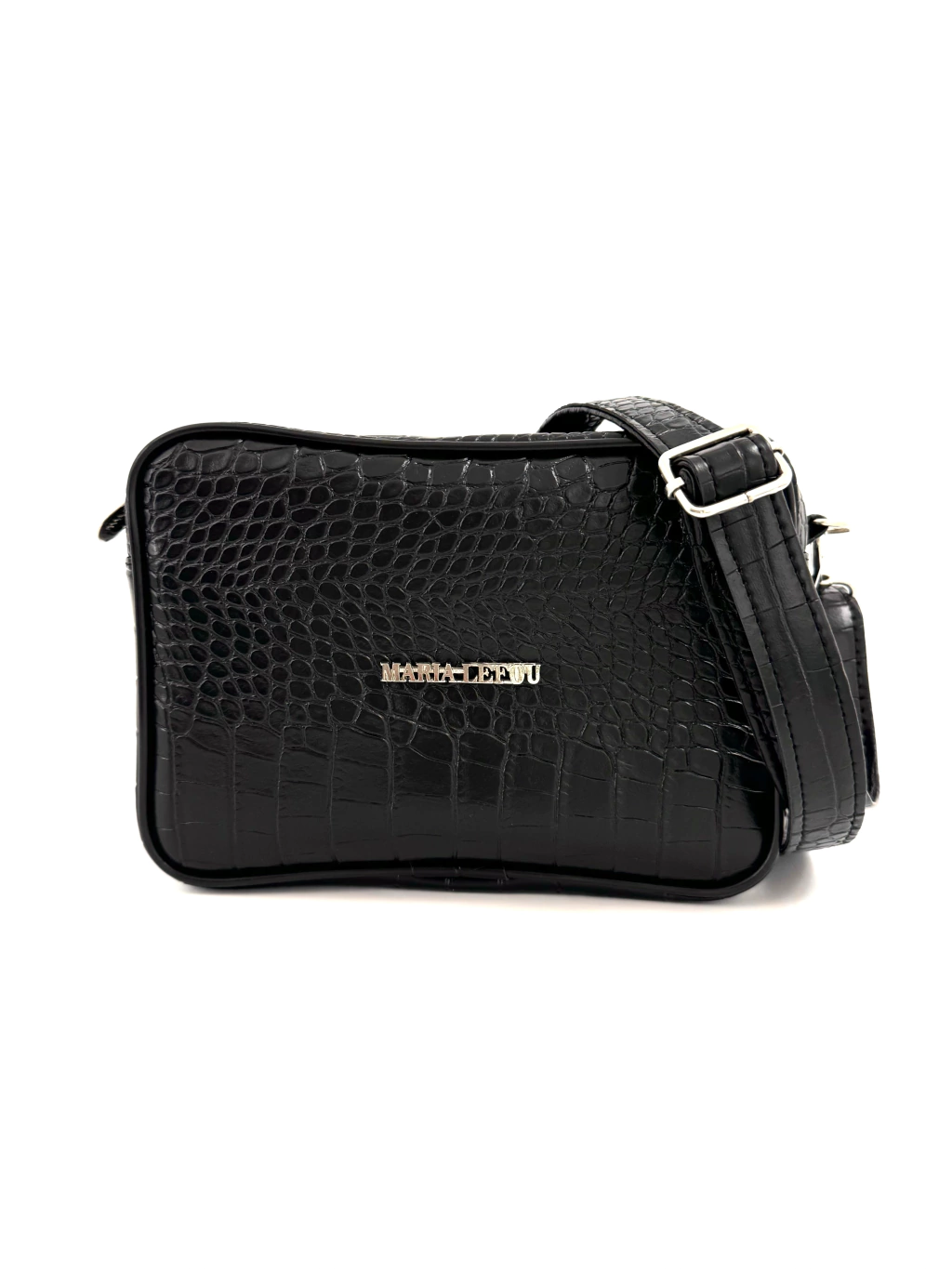 bandolera alice negra croco