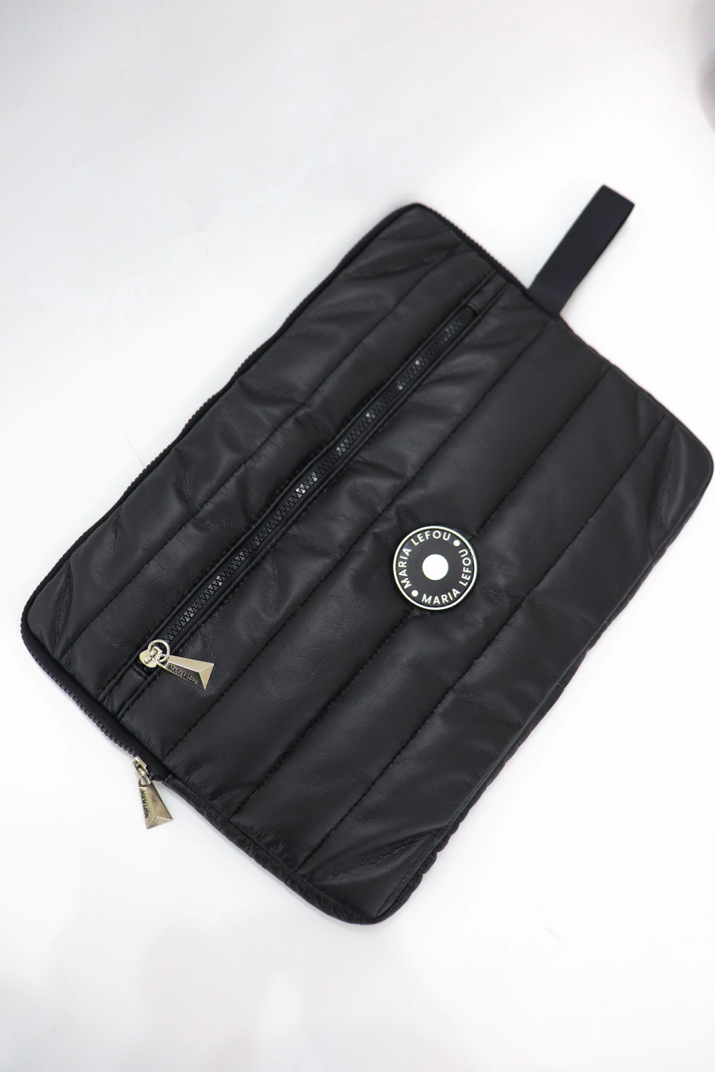 Portanotebook puffer negro opaco