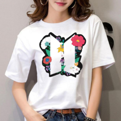 Camiseta BTS - Colorful Flowers na internet
