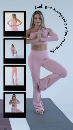 Cropped Nula Manga e Legging Flare - loja online