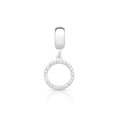 Berloque circulo vazado cravejado - comprar online