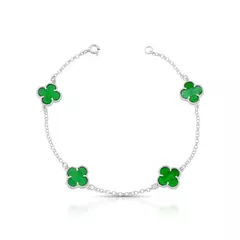 Pulseira 4 trevos verde resinado - comprar online
