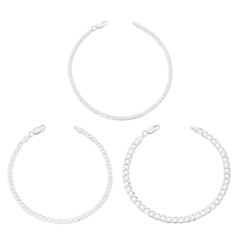 Kit 3 pulseiras grumet 3,4 e 5mm - comprar online