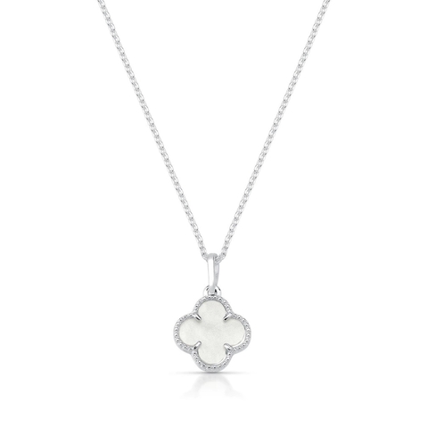 Colar cartier trevo branco 45cm - comprar online