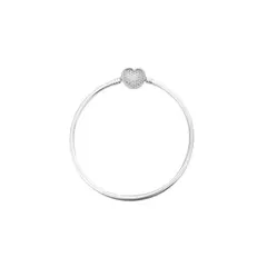 Bracelete life coração cravejado - comprar online