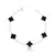 Pulseira 5 trevos preto resinado - comprar online