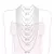 Colar cartier trevo branco 45cm - loja online