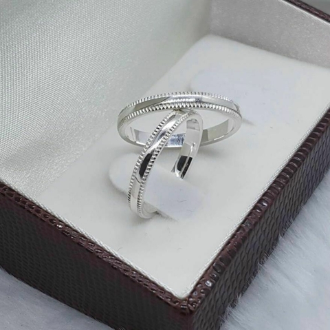 Par de Alianças de Namoro em Prata 950 - 3mm M033 - comprar online