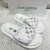 Chinelo Slide Louis Vuitton Branco e Prata - comprar online