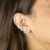 Piercing de microzirconias com Cruz banhada no Ródio Branco - comprar online