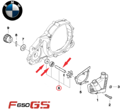 Eixo E Retentores Reparo Bomba Dágua Bmw F650 Gs (2007-2015) - comprar online
