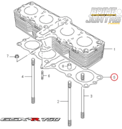 Junta Base Cilindro Suzuki Bandit 600 (1995-2004) 1124127a04 - comprar online