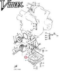 Junta Tampa Cárter Yamaha Vmax 1200 (1983-2013) 3jp134140100 - comprar online