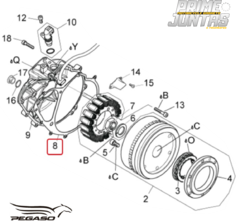 Junta Tampa Estator Aprilia Pegaso 650 (1992 - 2004) - comprar online