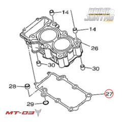 Junta Do Cilindro Yamaha Mt03 (2012 - 2020) B1xe13510000 - comprar online
