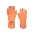 Luva Latex P Reforçada Slim Laranja Volk
