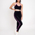 Top Duda em suplex preto com viés rosa, unindo design sofisticado e funcionalidade para mulheres que buscam estilo e conforto.

