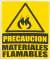SEÑALAMIENTO PRECAUCION MATERIALES FLAMABLES 25X30