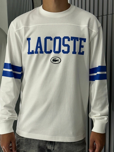 Camiseta Lacoste Manga Longa Branca-FA13487481