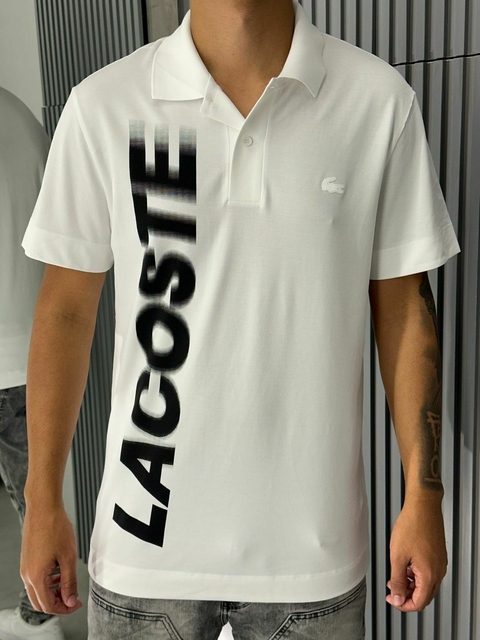 Polo Lacoste Branco/Preto-FA13751156