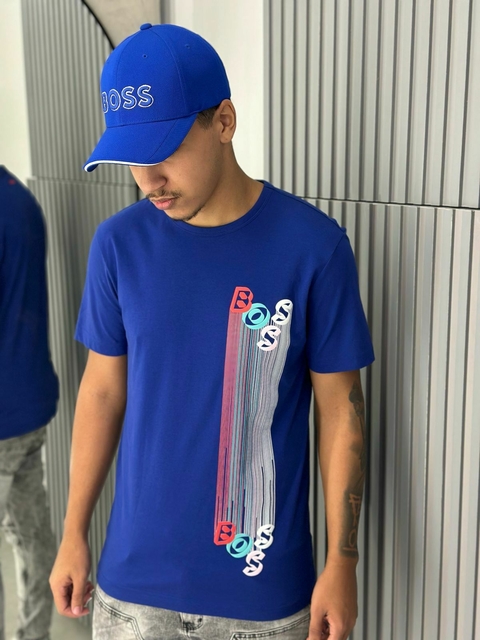 Camiseta Hugo Boss Azul-HBMS002