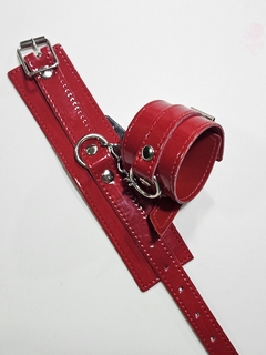 ESPOSAS PREMIUM FINAS CON CADENA EN CHAROL ROJAS