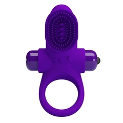 ANILLO CON MASAJEADOR DE CLITORIS Y 10 MODOS DE VIBRACION