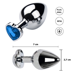 Plug Gemini Azul S : Joya Anal Metalica - comprar online