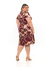 Vestido viscolycra gola V plus size