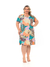 Vestido viscolycra gola V plus size