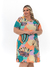 Vestido viscolycra gola V plus size