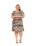 Vestido viscolycra gola V plus size