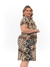 Vestido viscolycra gola V plus size