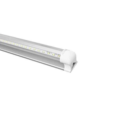Luminario LED T8 con base de aluminio, tubo de 2400 mm y cobertor transparente, luz blanca de 36 W