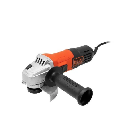 Esmeriladora eléctrica Black & Decker G650 de 4-1/2 pulgadas con mango lateral negro y cuerpo naranja y negro