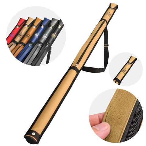 Estojo tubular platinum Bege Couro Texturizado