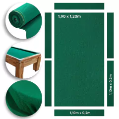 Tecido Verde PL19 / Medida 1.90 x 1.20m de Sinuca / Bilhar