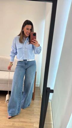 Calça Wide Leg 100% Jeans