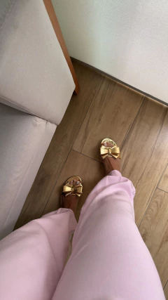 Imagem do Rasteira Metalizado Reflexo Santa Lolla