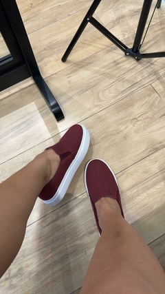 Tênis Slip on Lona Vinho Santa Lolla na internet