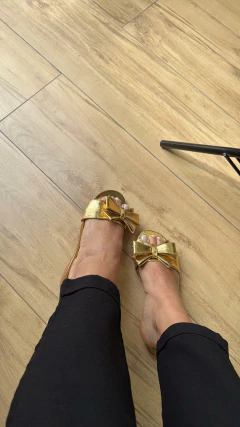 Rasteira Metalizado Reflexo Santa Lolla - Compose Looks