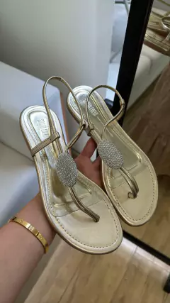 Rasteira Metallic Santa Lolla