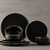 Set Vajilla Sakura Black, Plato playo 27cm, plato postre 20cm y bowl 14.5cm ( 12, 18 o 36)