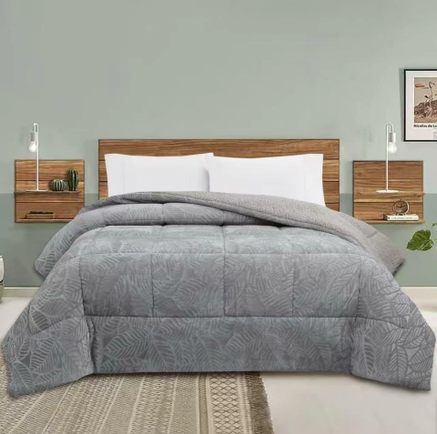 Edredón Triple Piel Jacquard c/Corderito BT Queen Size