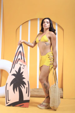 Conj. Cort fio beachgloss + saia - Use Doce Verão | Biquíni e Roupas de Banho Direto de Fábrica