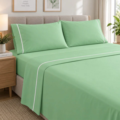 JUEGO DE SABANAS LISAS CON VIVO DELUXE IMPERIAL HOME