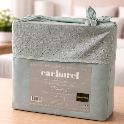 JUEGO DE SABANAS CACHAREL BRODERIE 2 ½ PLAZAS
